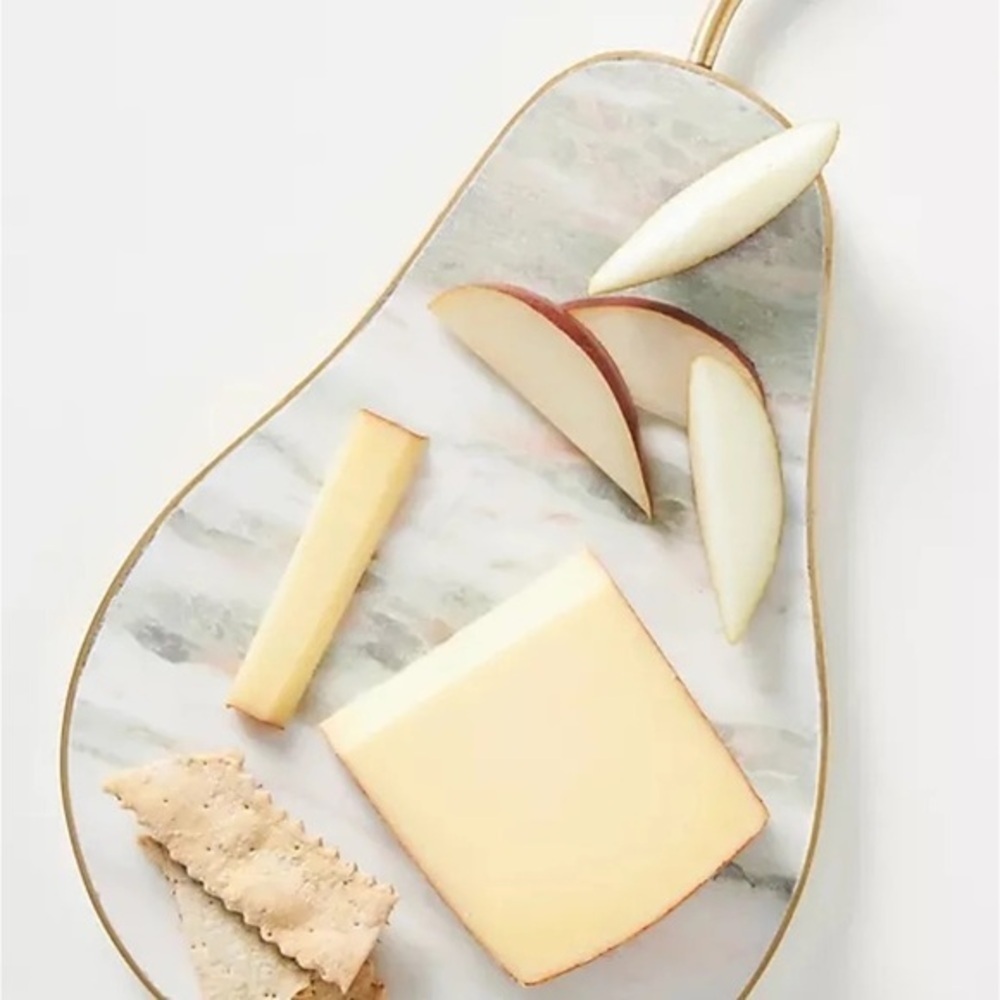 Nwt Anthropologie Pear Shaped Marble Cheese Board